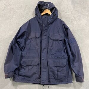 VTG Cabela's Rain Jacket Mens XL Gore‎ Tex Blue Full Zip Waterproof Outdoors